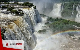 Iguacu Falls; border between Argentina and Brazil