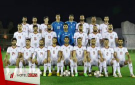 An interesting scene at the hotel of the Iran's Football team 