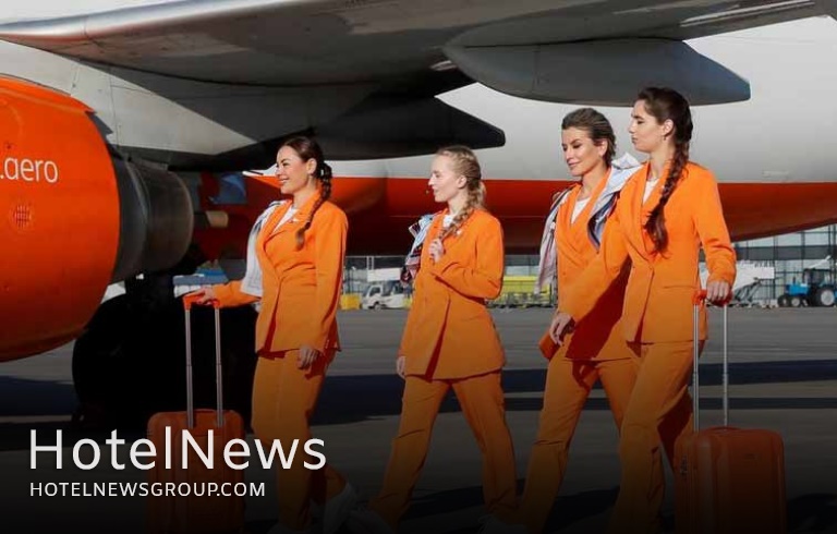 یونیفرم جدید مهمانداران زن هواپیمایی اسکای آپ اوکراین - تصویر 1