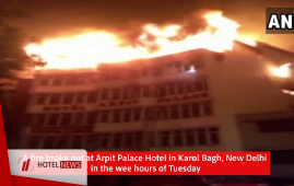 Massive fire breaks out at Hotel Arpit Palace in Delhi