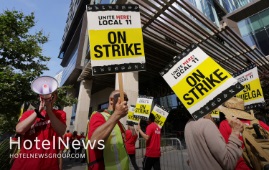 اعتصاب کارکنان هتل‌ها در لس‌آنجلس آمریکا