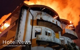 آتش سوزی در هتل ایران بندرانزلی