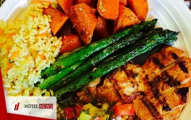 Chicken plate and vegetables