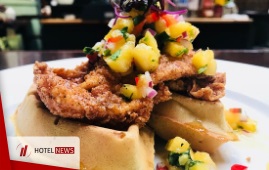 A twist on chicken and waffles