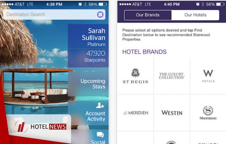 اپلیکیشن هتلداری Starwood Hotels Resorts